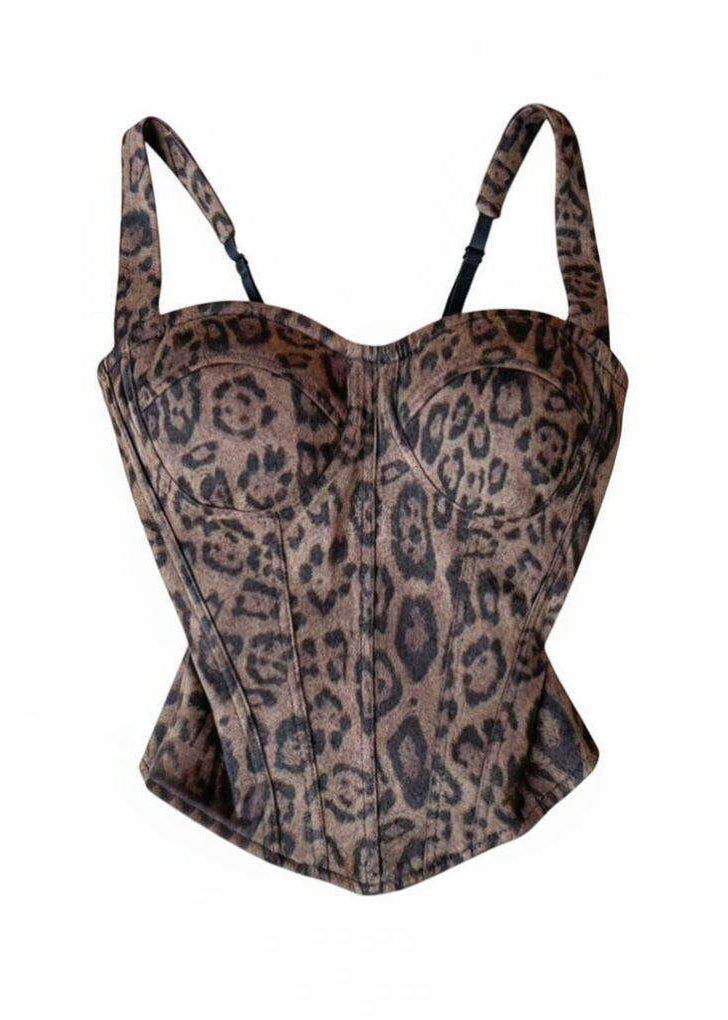 Top Bustier Femme Style Léopard à Coupe Ample 4
