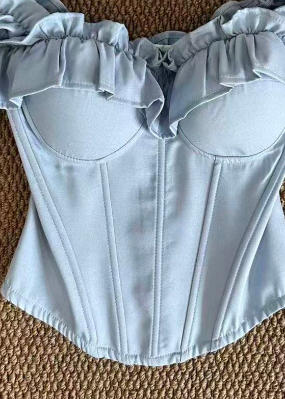 Top Bustier Femme à Volants Style Estival 2