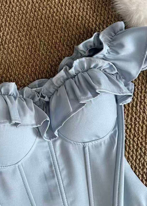 Top Bustier Femme à Volants Style Estival 3