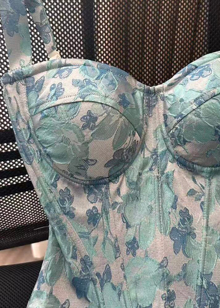 Top Caraco Femme Style Jacquard à Motif Arêtes de Poisson 1