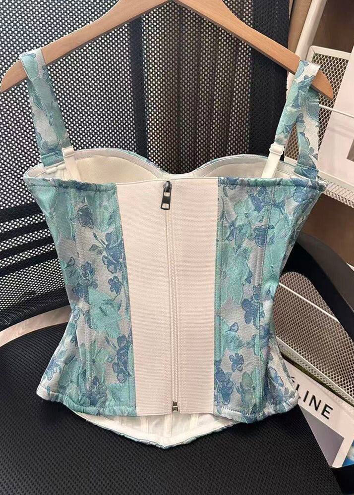 Top Caraco Femme Style Jacquard à Motif Arêtes de Poisson 3
