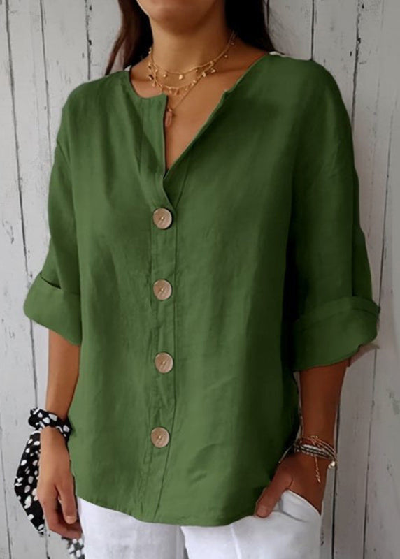 Top Femme Col V Imprimé Patchwork Style Bohème 4