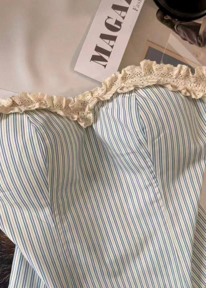 Top Femme Sans Bretelles Style Patchwork à Volants 2