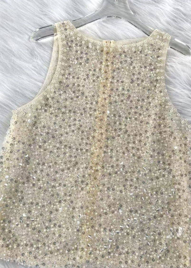 Top Femme Sans Manches à Paillettes Tulle 2