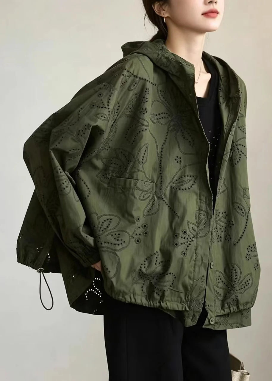 Trench-coat Femme Grande Taille Style Décontracté à Capuche 1