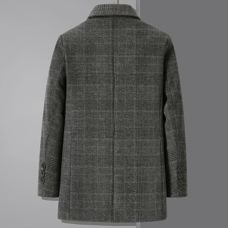 Trench Femme Classique À Motif À Carreaux Avec Duvet Amovible 3