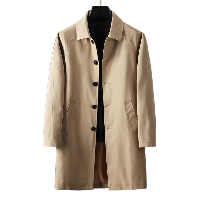 Trench Long Femme Classique avec Poches Latérales 0