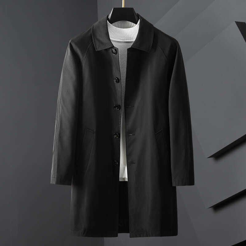 Trench Long Femme Classique avec Poches Latérales 2