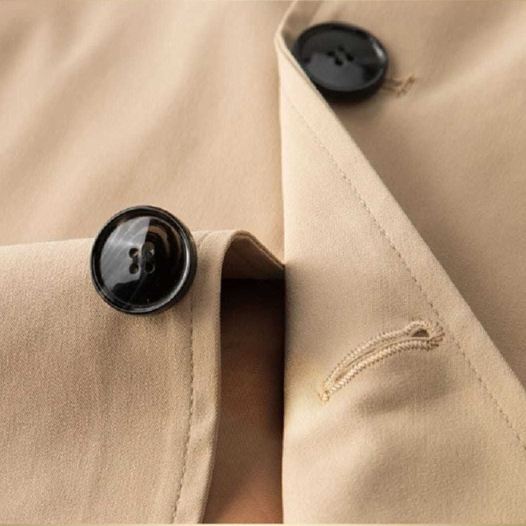 Trench Long Femme Classique avec Poches Latérales 3