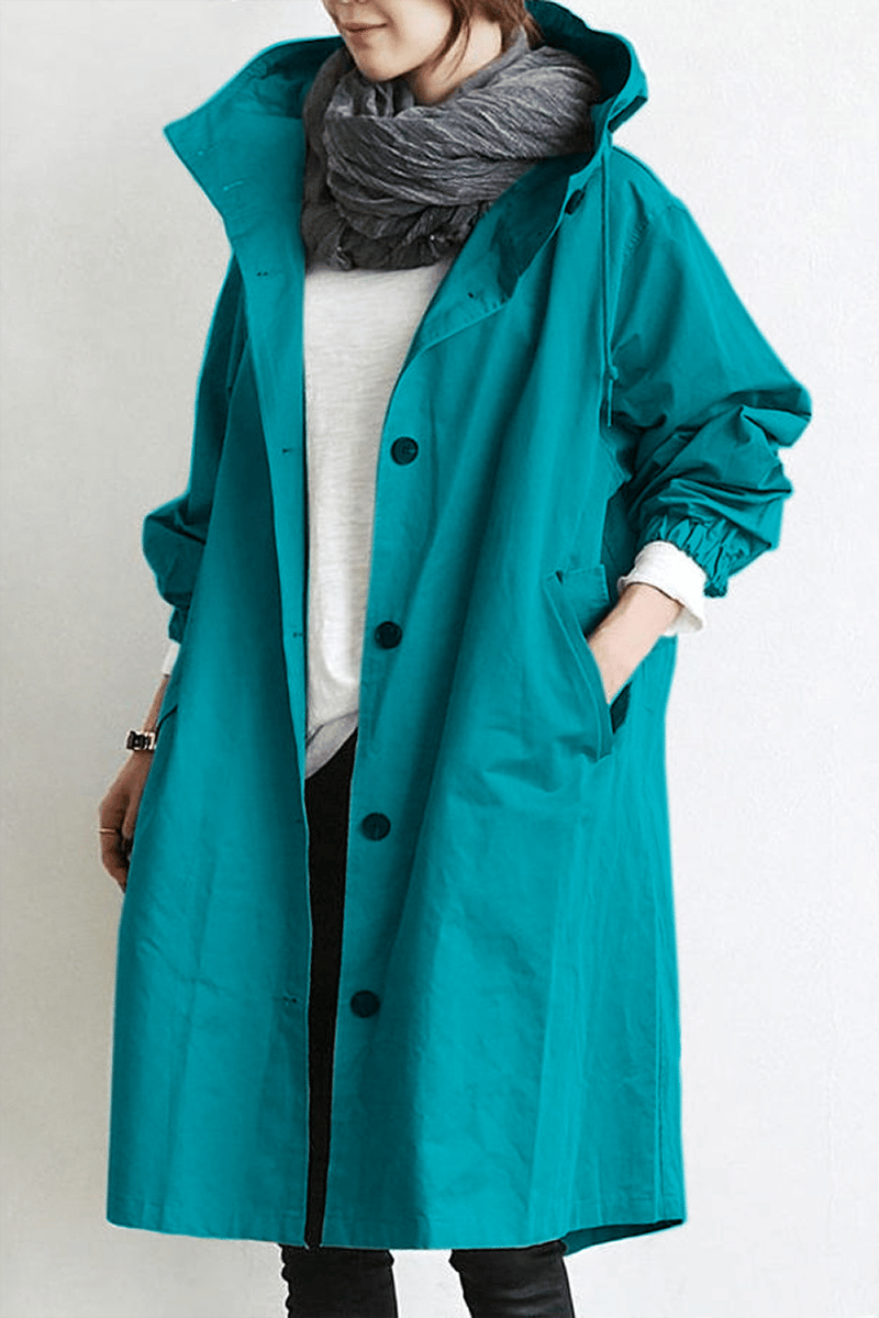 Trenchcoat pour Femmes avec Capuche Imperméable 6