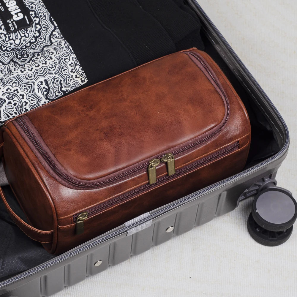 Trousse de Toilette en Cuir Classique pour Voyage 5