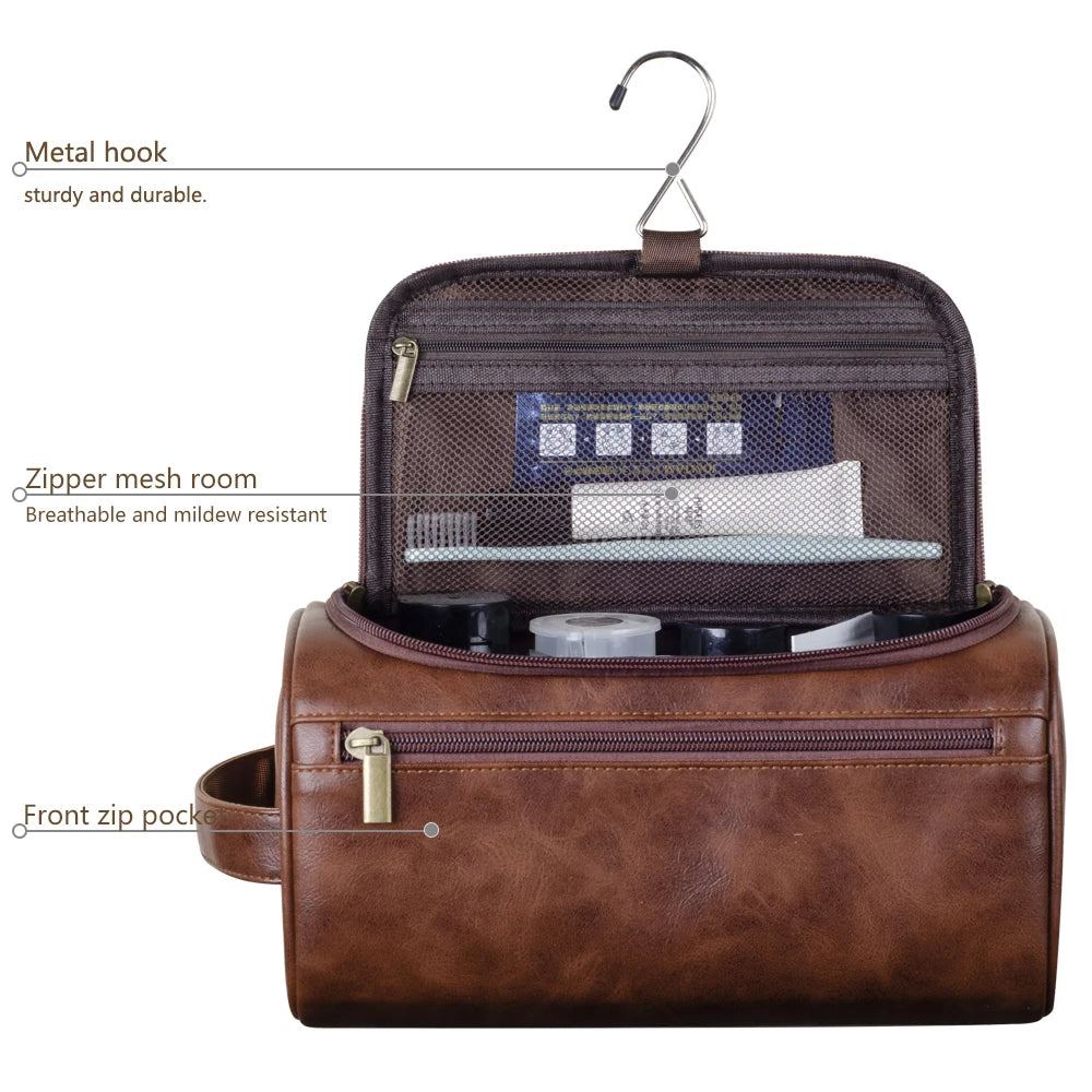 Trousse de Toilette en Cuir Classique pour Voyage 6