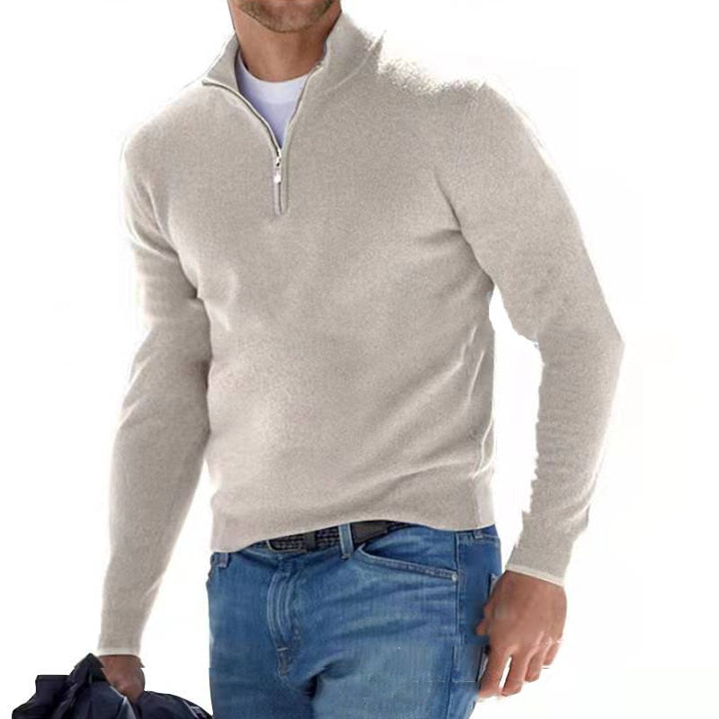 Pull Homme Hiver Manches Longues Tricot Polyvalent 100% Acrylique-2