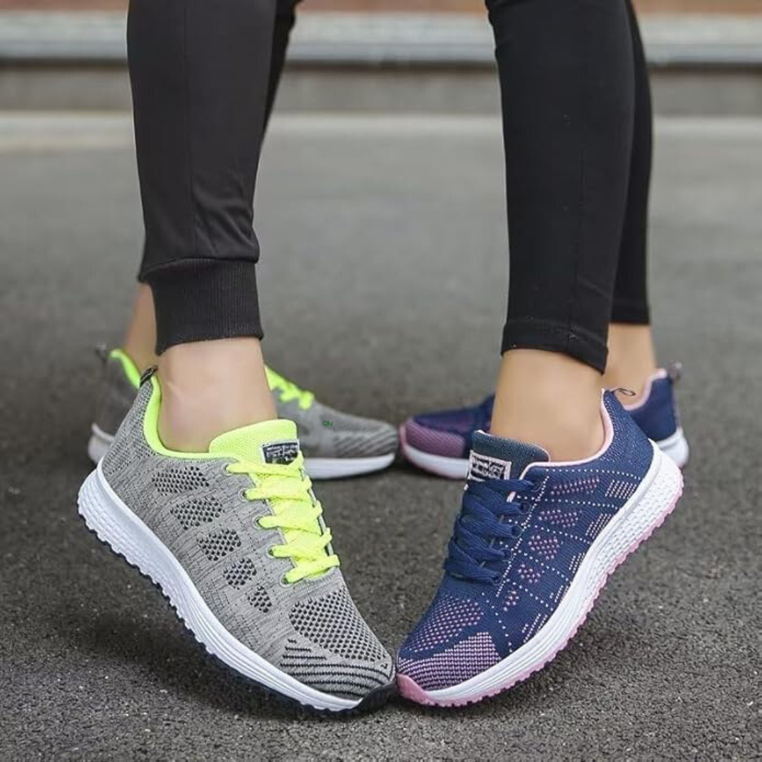 Chaussures plates en maille respirante pour femmes