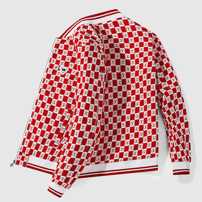 Veste Aviateur Rétro à Damier pour Homme 1