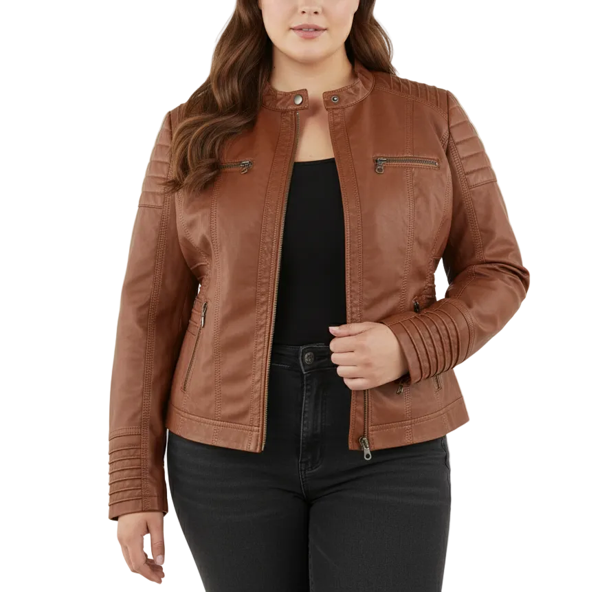 Veste Biker Femme avec Capuche Amovible 0