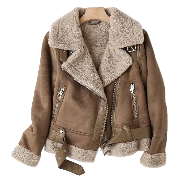 Veste Bomber Femme Moto Chic Ajustée avec Doublure Douce 0