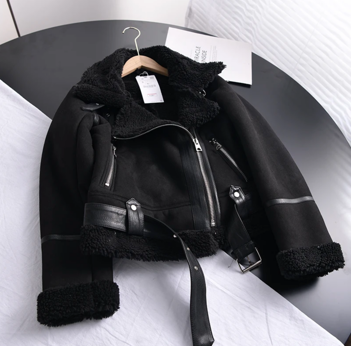 Veste Bomber Femme Moto Chic Ajustée avec Doublure Douce 9