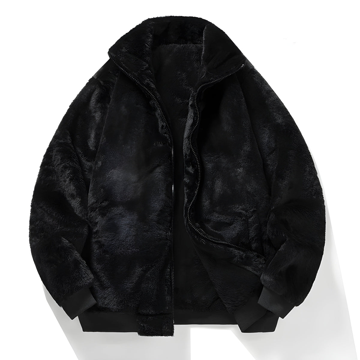 Veste Bomber Rétro en Fausse Fourrure 2