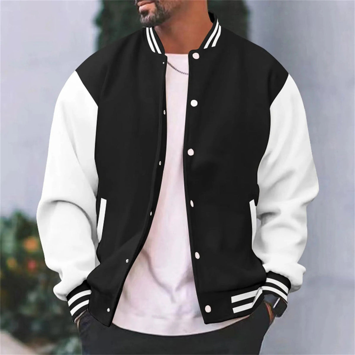 Veste Bomber Varsity pour Hommes Style Sportif 0