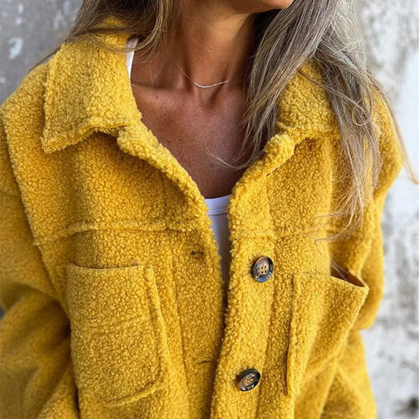 Veste Boutonnée Femme en Style Sherpa 1
