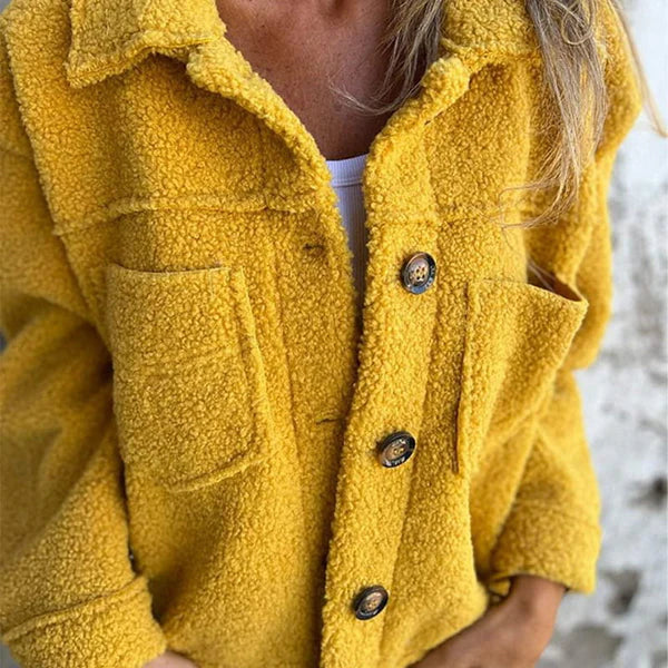 Veste Boutonnée Femme en Style Sherpa 3