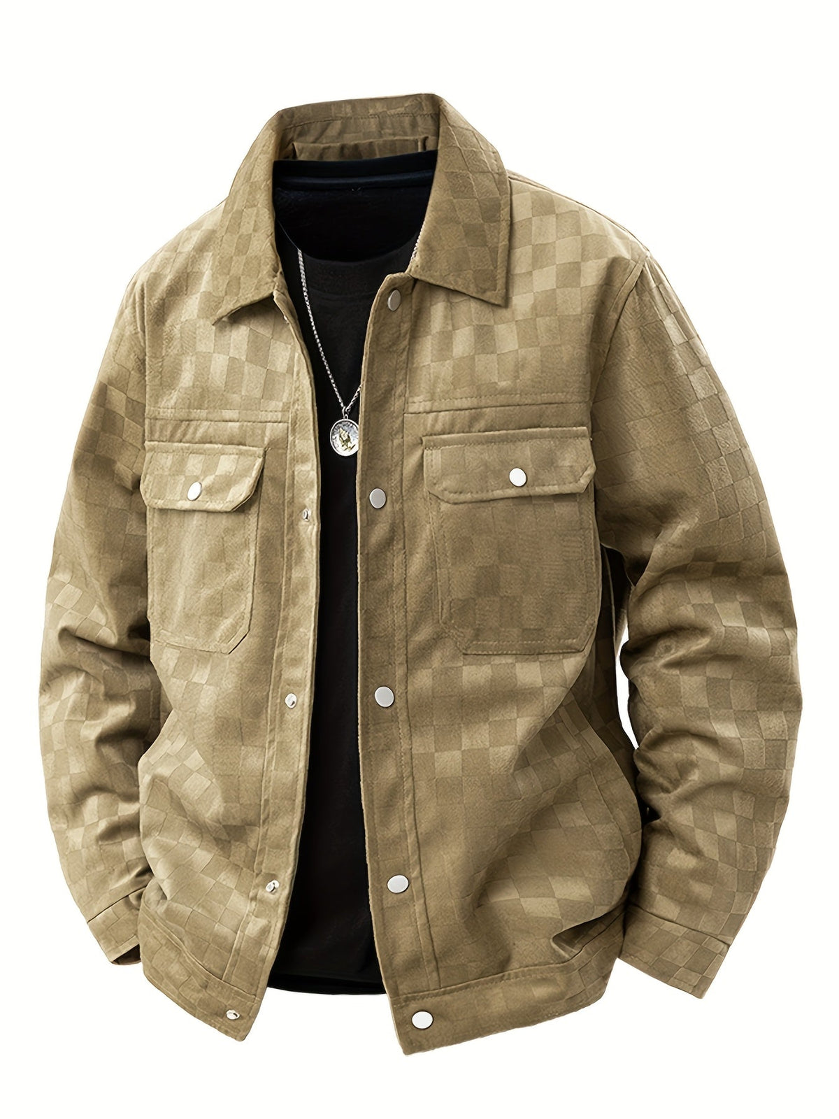 Veste Camionneur Décontractée à Carreaux pour Hommes 5