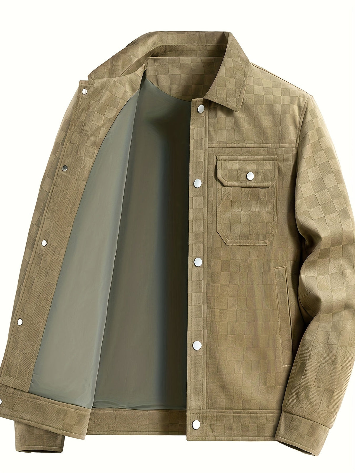 Veste Camionneur Décontractée à Carreaux pour Hommes 8