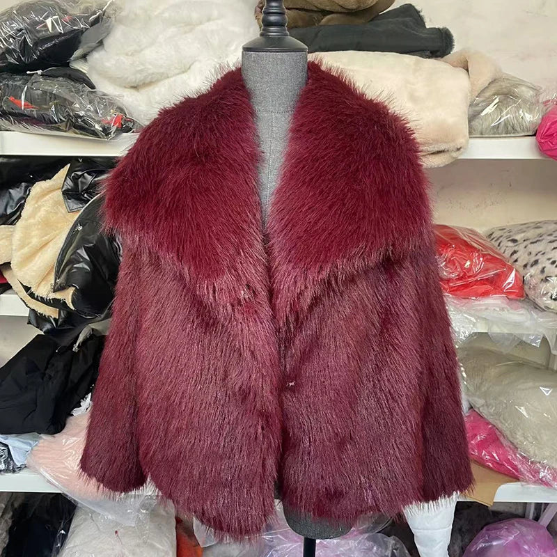 Veste Courte Femme en Fausse Fourrure Chic 10