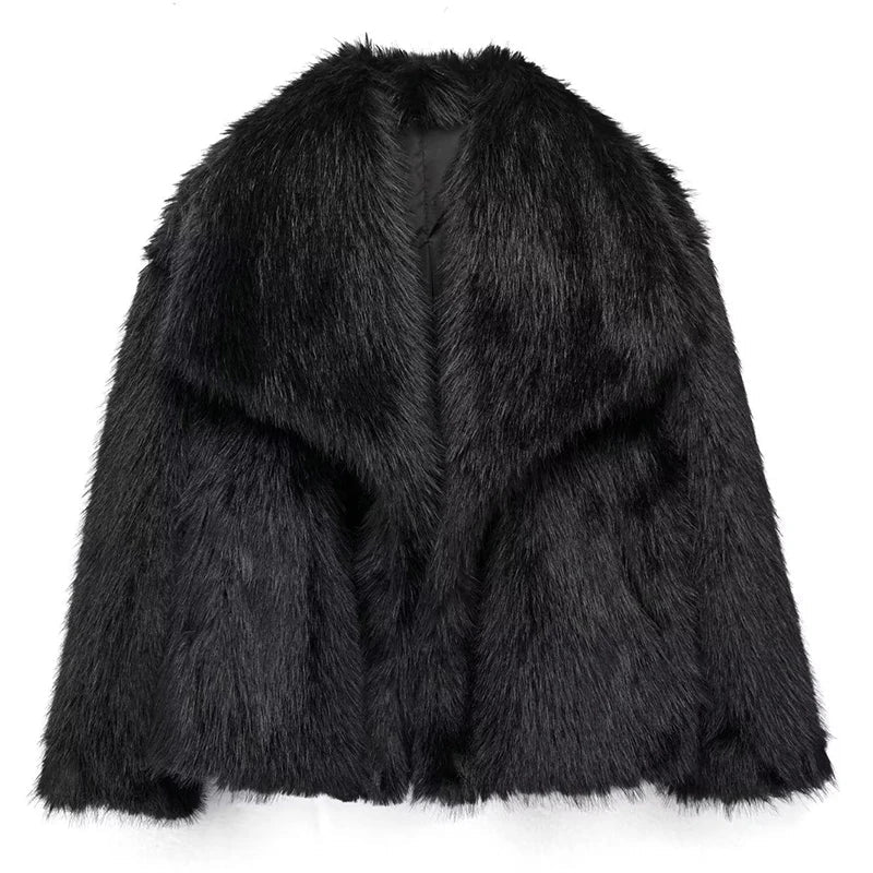 Veste Courte Femme en Fausse Fourrure Chic 11