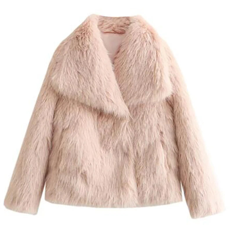 Veste Courte Femme en Fausse Fourrure Chic 12