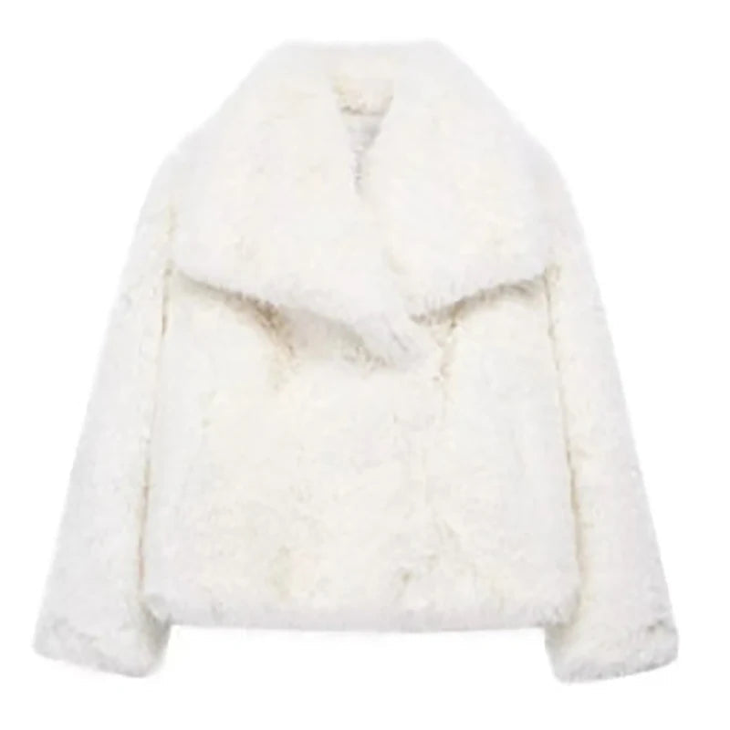 Veste Courte Femme en Fausse Fourrure Chic 7