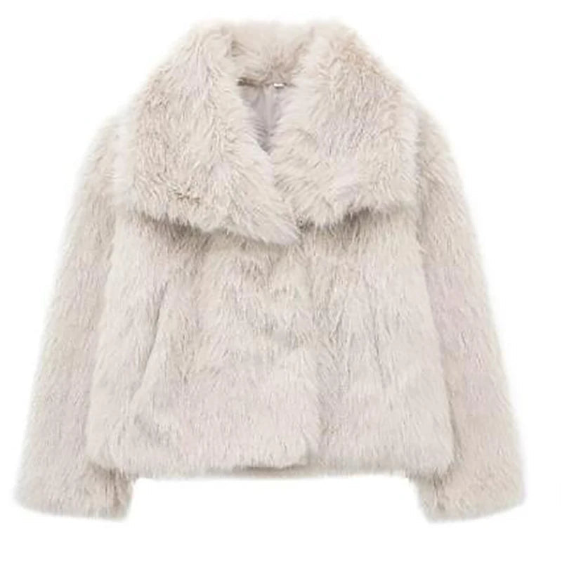Veste Courte Femme en Fausse Fourrure Chic 8