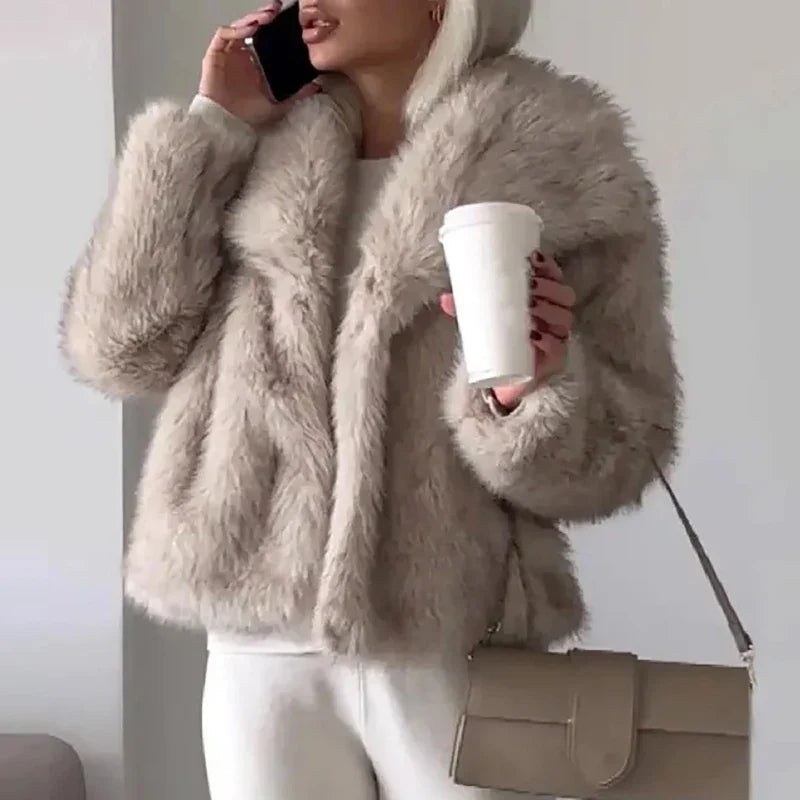 Veste Décontractée Femme en Fausse Fourrure 1