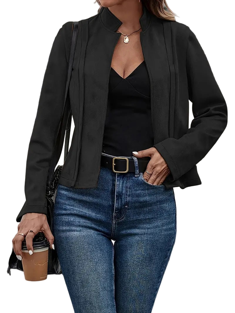 Veste Femme Ajustée Col Montant 1