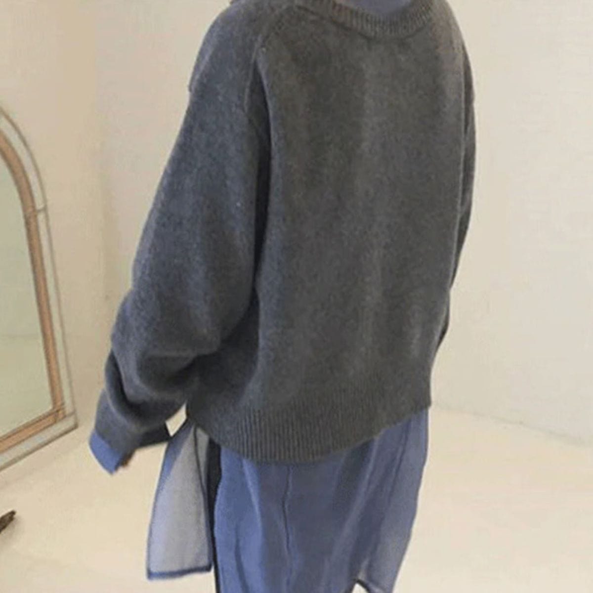 Veste Femme Cachemire À Enrouler Avec Détails De Boutons Asymétriques 5