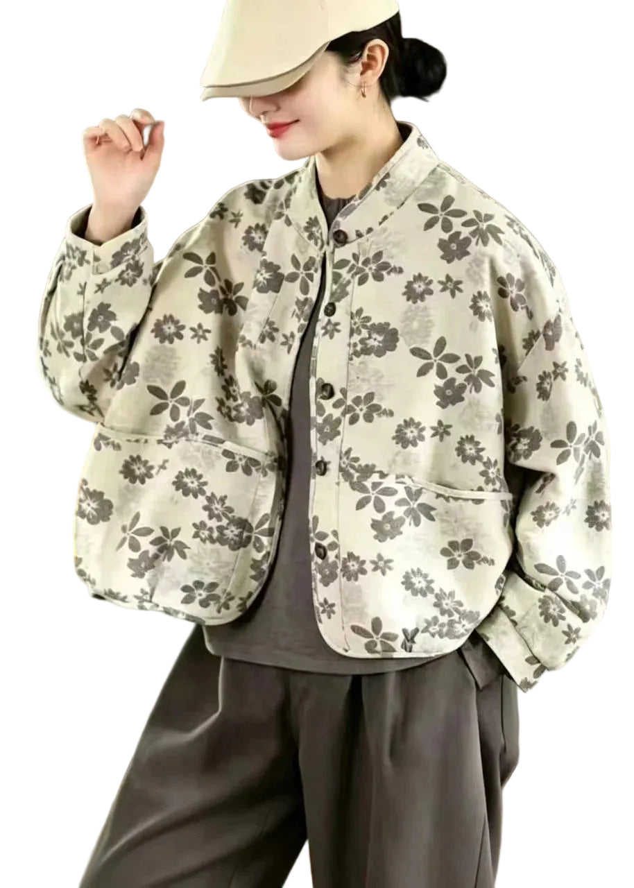 Veste Femme Coupe Ample Col Montant Automne 0