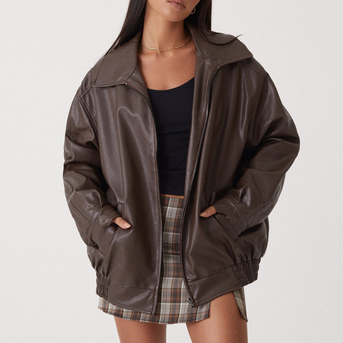 Veste Femme Décontractée Moderne avec Fermeture Éclair 5
