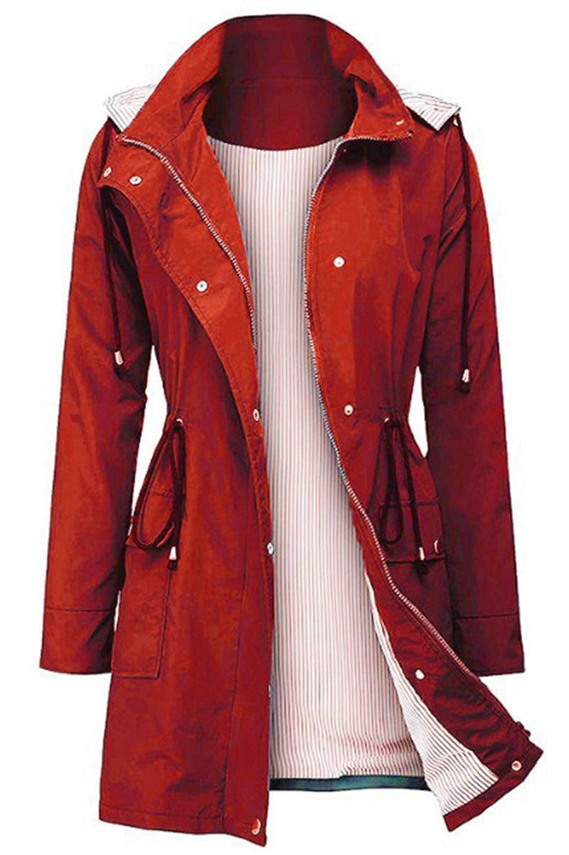 Veste Femme Légère avec Capuche et Taille Ajustable 13