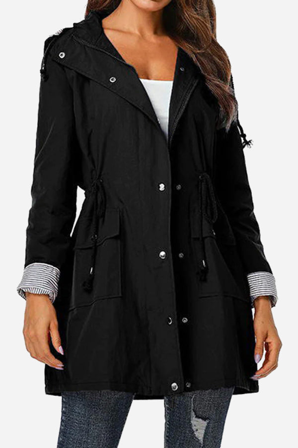 Veste Femme Légère avec Capuche et Taille Ajustable 4