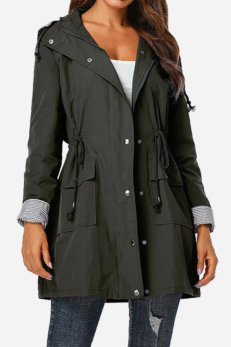 Veste Femme Légère avec Capuche et Taille Ajustable 7
