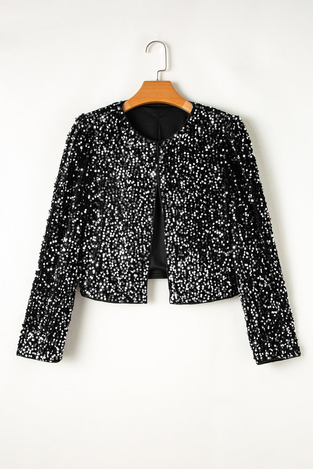 Veste Femme Ouverte À Paillettes Chic 7