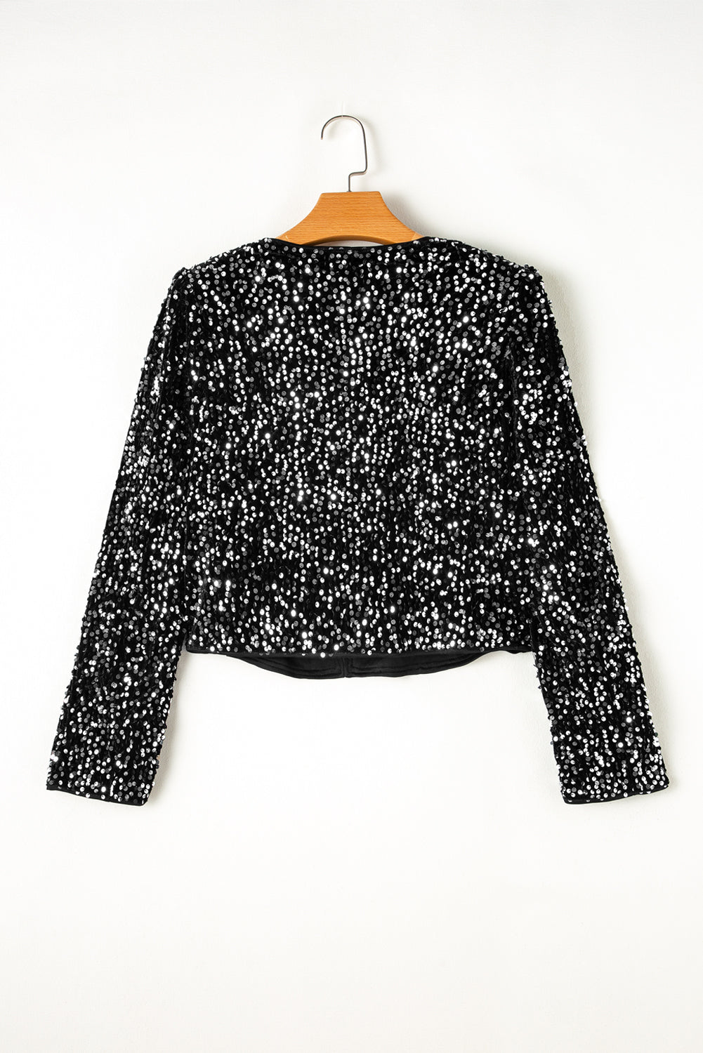 Veste Femme Ouverte À Paillettes Chic 8