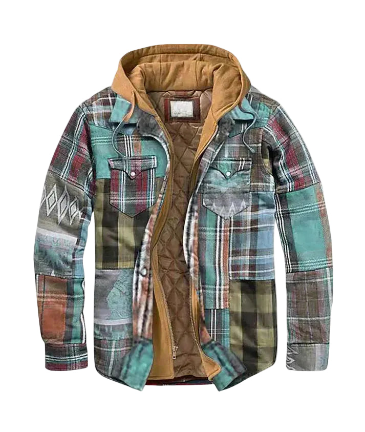 Veste Femme Patchwork à Carreaux Chic 0