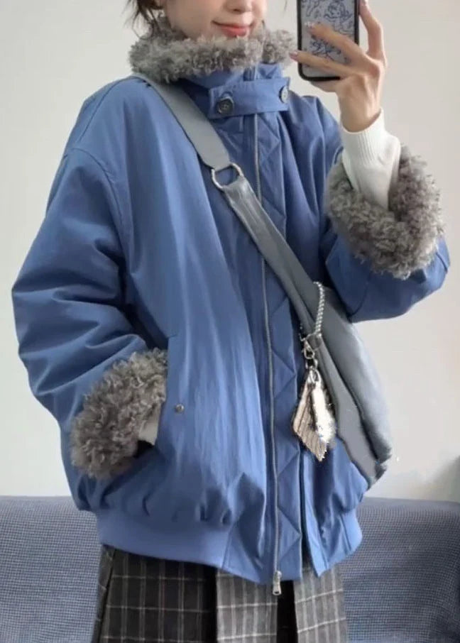 Veste Femme Polaire Hiver Coupe Ample à Poches Surdimensionnées 0