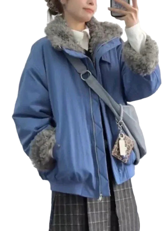 Veste Femme Polaire Hiver Coupe Ample à Poches Surdimensionnées 2