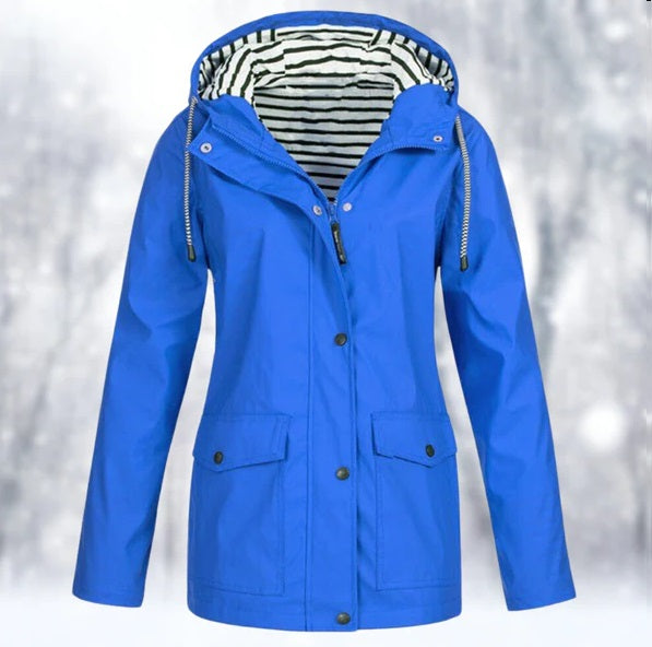Veste Femme Protection Contre Les Intempéries Ajustée Tissu Résistant 4