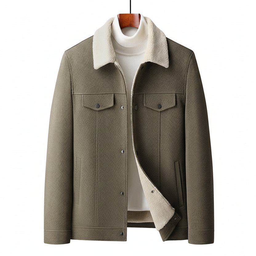 Veste Femme Style Nordique Col À Revers Pour Hiver 0