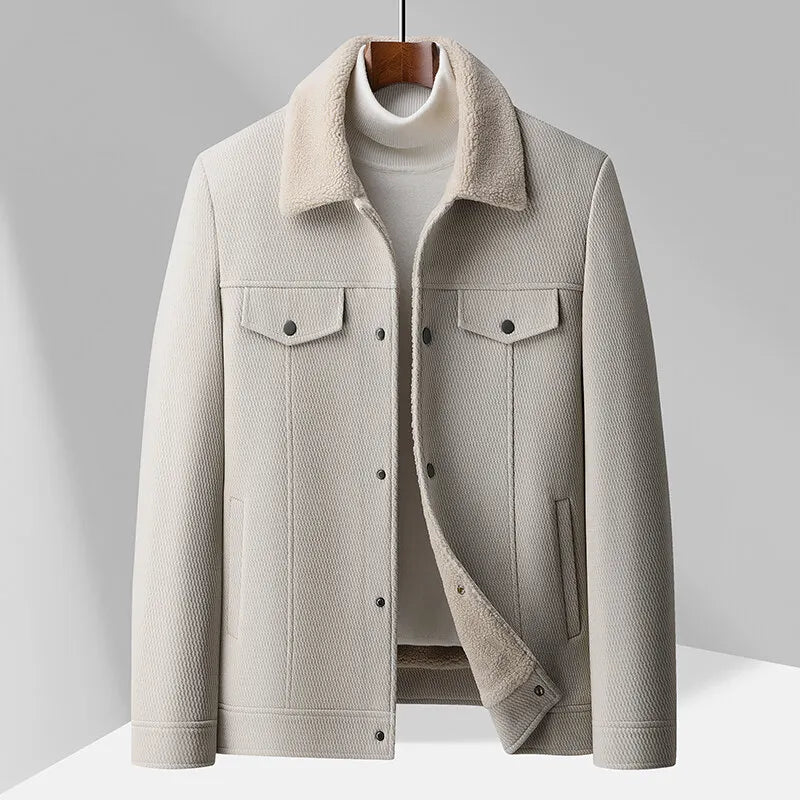 Veste Femme Style Nordique Col À Revers Pour Hiver 3