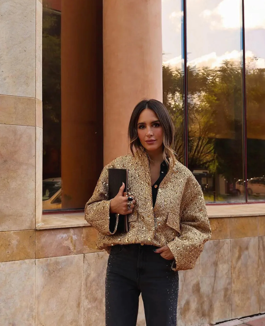Veste Femme à Paillettes Chic et Tendance 0